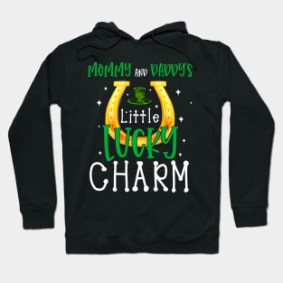 Moms & Daddy Lucky Charm Irish Clovers Kids Boy Girl St Patricks Day Hoodie